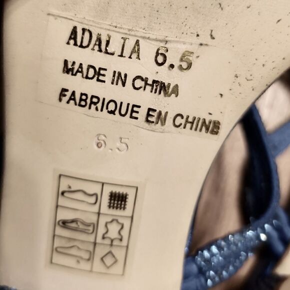 Jeffrey Campbell Sparkly Rhinestone Kitten Heel Shoes Blue Size 6.5 - Picture 11 of 12